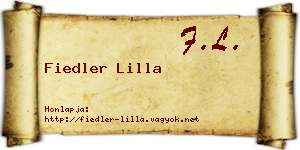 Fiedler Lilla névjegykártya